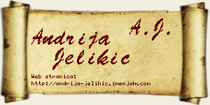 Andrija Jelikić vizit kartica